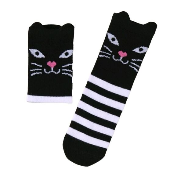 Cat 🐈⬛ Face Baby Socks - Picture 5 of 7